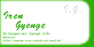 iren gyenge business card